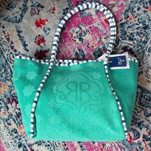 Roller Rabbit x Target  Teal Tote with Striped Handles